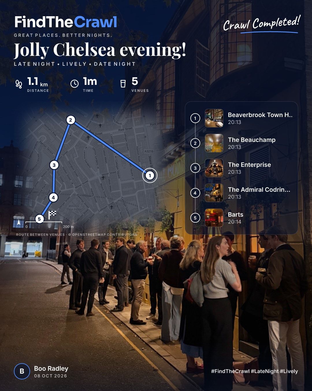 Jolly Chelsea evening!, a Crawl Card by Boo Radley